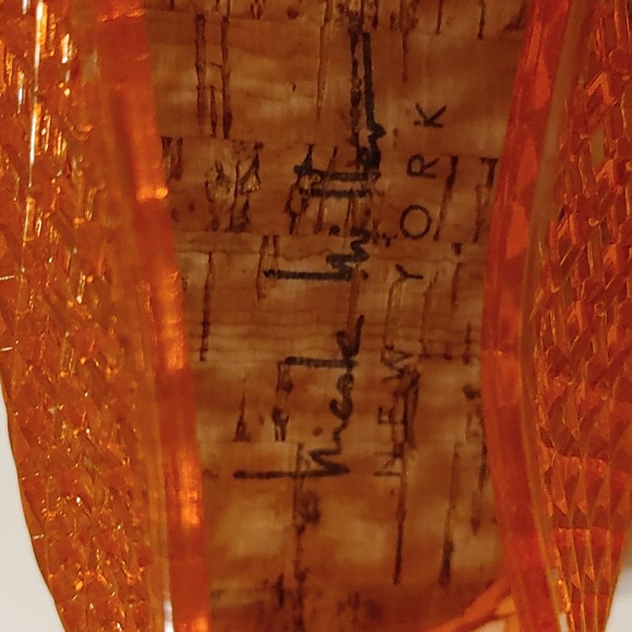 NWOT Nicole Miller NY Reddish/Orange Jelly Flats Women's size 10 Classic 80s - Picture 2 of 5